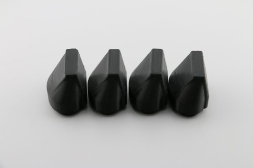 4 db Fekete Helyettesítő Végkupak Menabo Brio Tetőcsomagtartóhoz - Pót Top Crown