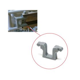   Miele 2154400 Mosogatógép Felső Kosár Végállító Hátsó Síntámogatás Fiók Ütköző a mosogatógépben lévő kosárvezetéshez 