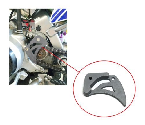 Új láncvédő burkolat „Shark” fedél, sín és uszony KAWASAKI KLX 110 KLX110-hez