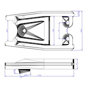   Lábujjvédő láncburkolat – Shark uszony formájú lánc és fogaskerék védő YAMAHA TDM850 / TDM 850 motorkerékpárhoz