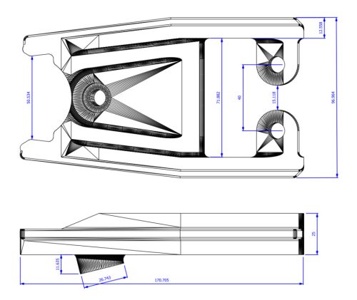 Lábujjvédő láncburkolat – Shark uszony formájú lánc és fogaskerék védő YAMAHA TDM850 / TDM 850 motorkerékpárhoz