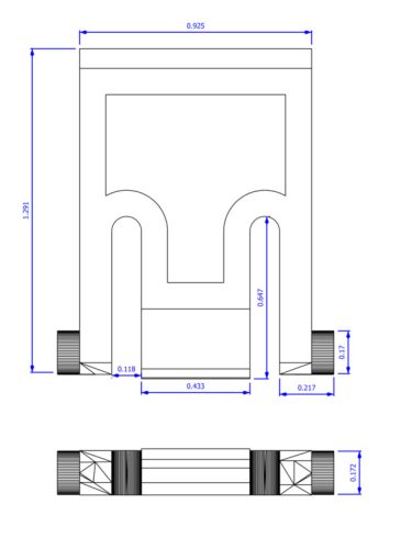 Fekete TÁMASZTÓLÁB, LÁBTARTÓ, TALP, ÁLLVÁNYPAD TEKTRONIX OSZCILLOSZKÓPOKHOZ