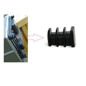   Fekete TEKTRONIX 453 / 453A / 454 / 454A Csere Kábelrögzítő Láb (Alkatrészszám: 348-0258-00)