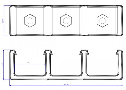 HOKIÜTŐ TARTÓ - 20 MM