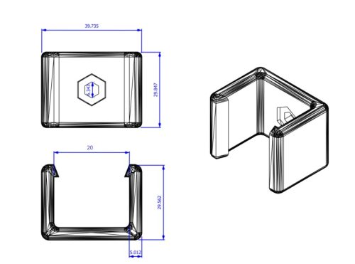 HOKIÜTŐ TARTÓ - 20 mm
