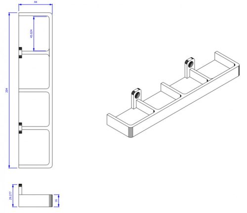 4 db-os horgászbot tartó