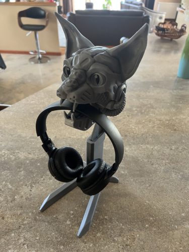 Kiber Macska Fejhallgató Tartó Mozgatható Állkapcsokkal