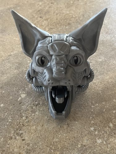 Kiber Macska Fejhallgató Tartó Mozgatható Állkapoccsal (Állvány Nélkül)