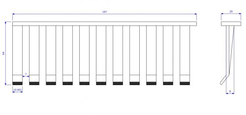 MÉRŐKÁBEL TARTÓ - 18,7 CM
